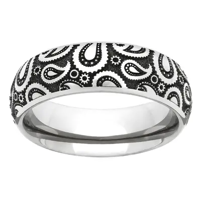 GETi Titanium Paisley Engraved 4mm Ring