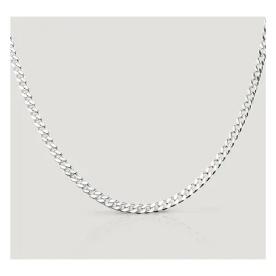 John Greed CANDY Cane Silver Flat Open Curb Chain Necklace For Women