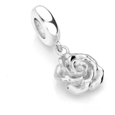 John Greed Tempest Silver Rose June Birth Flower Pendant Charm For Women