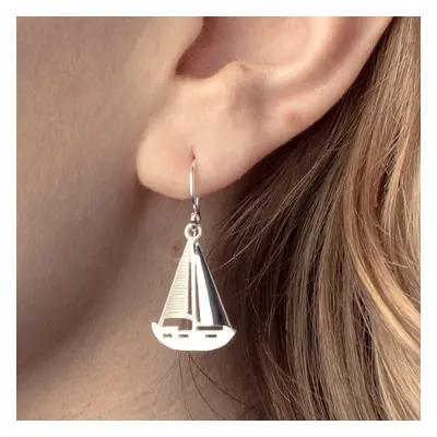 John Greed Signature Silver Yacht Earrings For Women