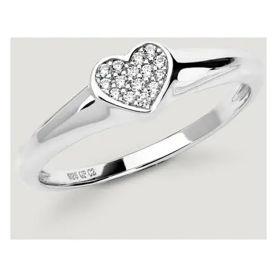 John Greed CANDY Love Silver Pave CZ Heart Ring For Women