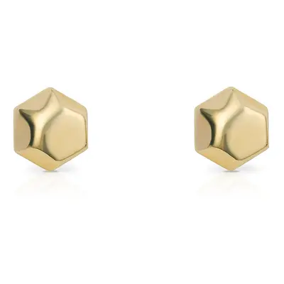 Fine Jewellery by John Greed 9ct Gold Hexagon Stud Earrings For Women