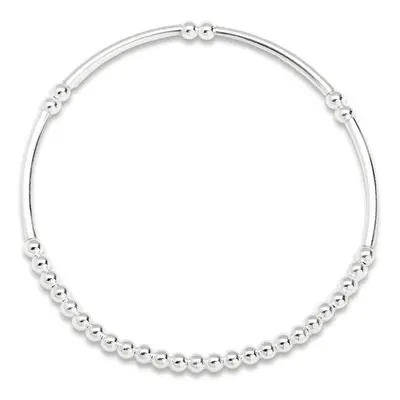 John Greed Signature Silver Medium Bead Noodle IMERAKI Bracelet For Women