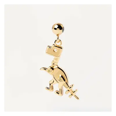 PDPAOLA Gold Plated Dino Charm For Women