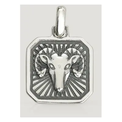 John Greed CANDY Sky Silver Aries Zodiac Medallion Pendant Charm For Women