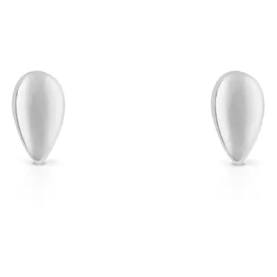 Fine Jewellery by John Greed 9ct White Gold Plain Teardrop Stud Earrings For Women