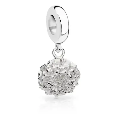 John Greed Tempest Silver Marigold October Birth Flower Pendant Charm For Women