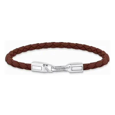 THOMAS SABO Rebel Silver Brown Leather Bracelet