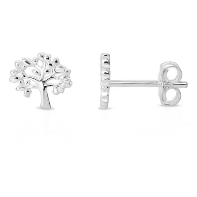 John Greed Tempest Wald Silver Tree of Life Stud Earrings For Women