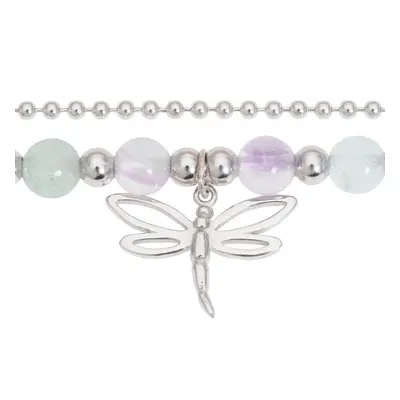 John Greed Tempest Meadow Silver & Fluorite Dragonfly Bracelet For Women