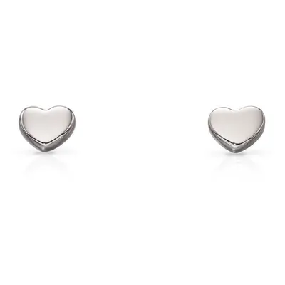 Fine Jewellery by John Greed 9ct White Gold Heart Stud Earrings For Women