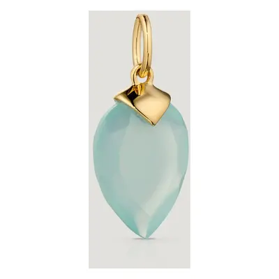 John Greed CANDY Kite Gold Plated Silver March Birthstone Chalcedony Pendant Charm For Women