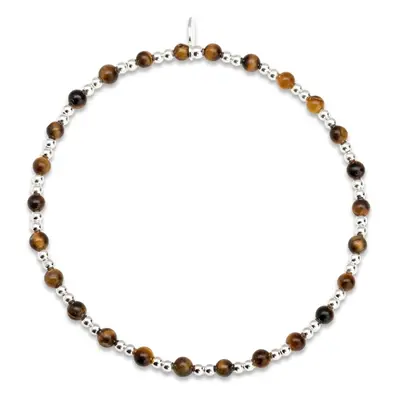 John Greed Signature Silver Full Tiger's Eye IMERAKI Bracelet For Women