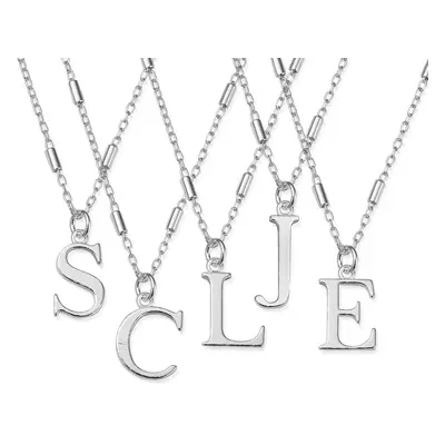 ChloBo Silver Iconic Initial Necklace For Women