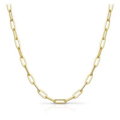 John Greed Signature Gold Plated Flat Belcher Link Chain Necklace For Women