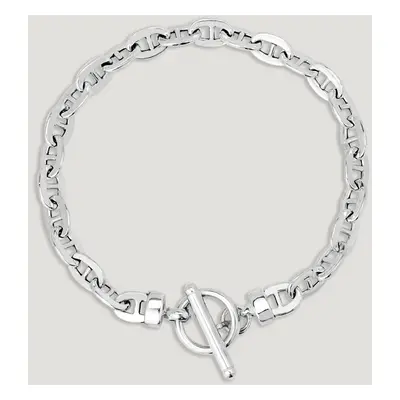 John Greed CANDY Cane Silver Hollow Anchor Link T-Bar Bracelet For Women