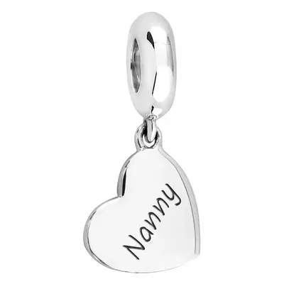 John Greed Signature Silver Nanny Heart Pendant Charm For Women