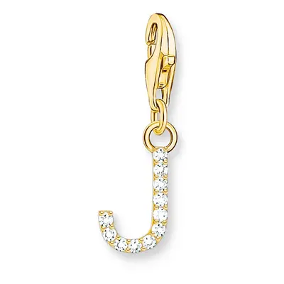 THOMAS SABO Gold Plated Zirconia Letter J Charm