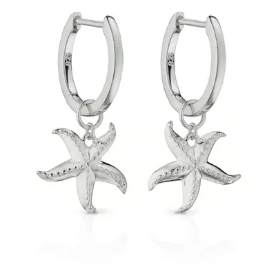 John Greed Tempest Cove Silver Starfish Hoop Earrings For Women