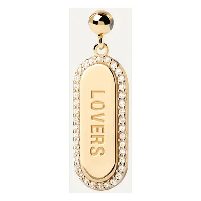 PDPAOLA Gold Plated Zirconia Lovers Charm For Women