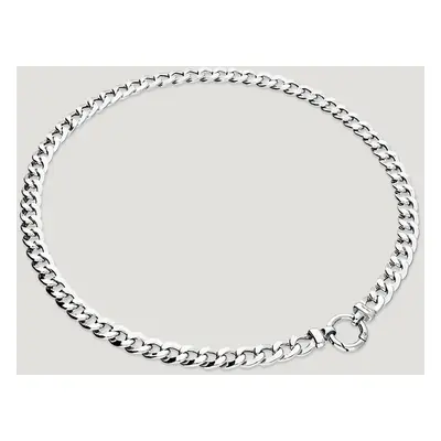 John Greed CANDY Cane Silver Thick Curb Chain Necklace For Women