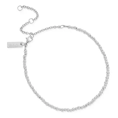 ChloBo Silver Mini Cute Anklet For Women