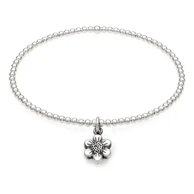 John Greed Signature Silver Flower Beaded IMERAKI Bracelet For Women