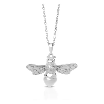 John Greed Tempest Meadow Silver Bumblebee Necklace For Women