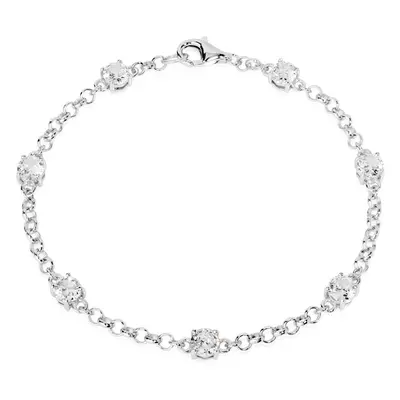 John Greed Signature Silver Seven CZ Chain Bracelet For Women