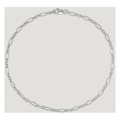 John Greed CANDY Cane Silver Cable Chain Anklet For Women