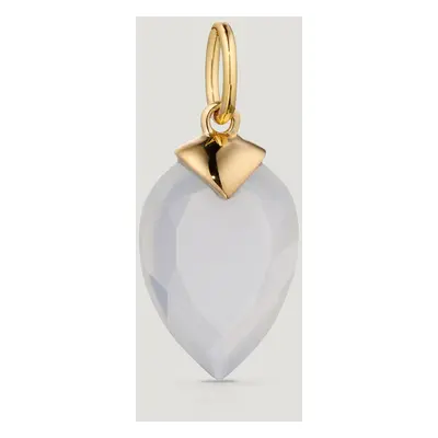 John Greed CANDY Kite Gold Plated Silver April Birthstone Chalcedony Pendant Charm For Women