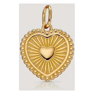 John Greed CANDY Love Gold Plated Silver Sunray Heart Pendant Charm For Women