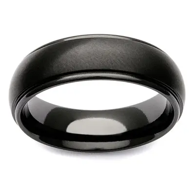 GETi Black Zirconium Shoulder Cut 8mm Ring