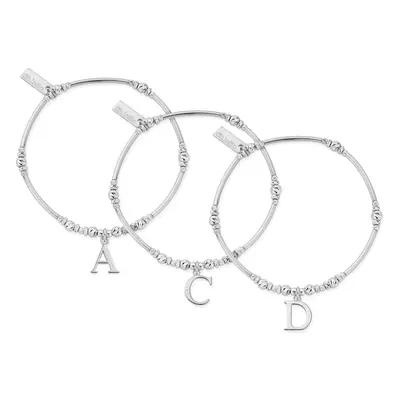 ChloBo Silver Iconic Initial Bracelet For Women