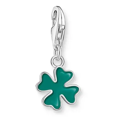 THOMAS SABO Silver Green Four Leaf Clover Charm