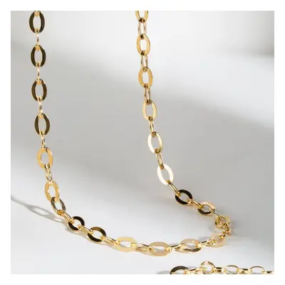 John Greed CANDY Cane Gold Plated Silver Flattened Oval Belcher Necklace For Women