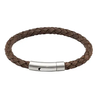 Unique Coconut Leather Bracelet with Matte & Polished Steel Clasp