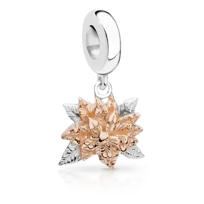 John Greed Tempest Silver Poinsettia Flower Pendant Charm For Women