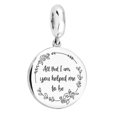 John Greed Signature Silver All That I Am Large Disc Pendant Charm For Women