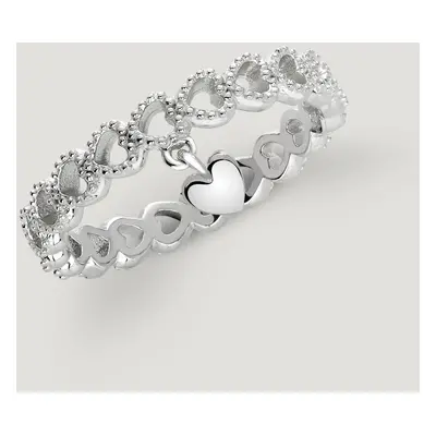 John Greed CANDY Love Silver Heart Charm Ring For Women