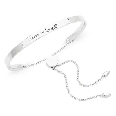 John Greed Signature Silver Crazy in Love Slider Bracelet For Women