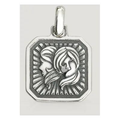 John Greed CANDY Sky Silver Gemini Zodiac Medallion Pendant Charm For Women