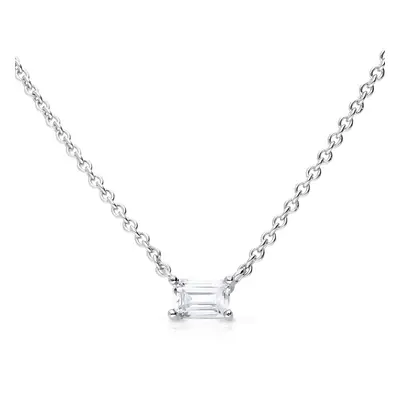 Diamonfire Silver Floating Baguette Cut Zirconia Necklace For Women