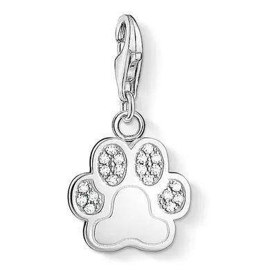 THOMAS SABO Sterling Silver Pave Paw Print Charm