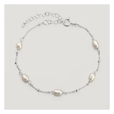 John Greed CANDY Spun Silver Freshwater Pearl Beaded Bracelet For Women