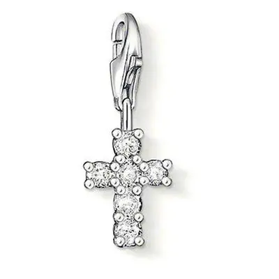 THOMAS SABO Silver & White Zirconia Cross Charm