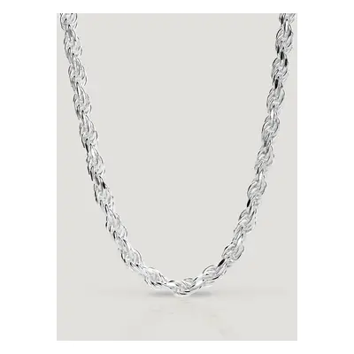 John Greed CANDY Cane Silver Diamond-Cut Rope Chain Necklace For Women