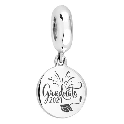 John Greed Signature Silver Graduate 2024 Pendant Charm For Women