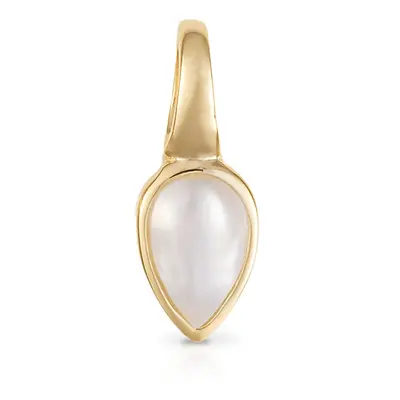 John Greed Signature Gold Plated June Birthstone Teardrop Pendant Charm For Women