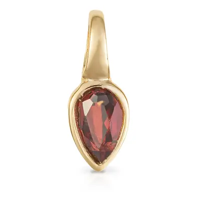 John Greed Signature Gold Plated January Birthstone Teardrop Pendant Charm For Women